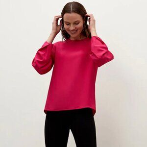 M.M. LaFleur Carrie Top Soft Wave‎ Primrose Pink Long Sleeve